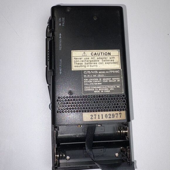 CRAIG FP516C Microcassette Recorder Black Voice Activated Untested For Parts - Picture 2 of 6